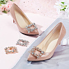 4Pcs 2 Colors Alloy Crystal Rhinestone Wedding Shoe Decorations FIND-CP0001-41B-4