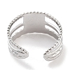 Non-Tarnish 304 Stainless Steel Open Cuff Rings RJEW-K273-10P-3