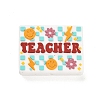 Study Theme with Word Teacher Silicone Focal Beads SIL-D007-01B-1