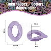 HOBBIESAY 480Pcs 6 Style Opaque Acrylic Linking Rings OACR-HY0001-06-2