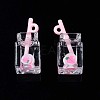 Imitation Drink Resin Pendants CRES-S359-32L-2