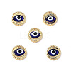 Handmade Lampwork Evil Eye Pendants ZIRC-L102-15G-06-1