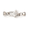 Brass Micro Pave Clear Cubic Zirconia Lobster Claw Clasps KK-U059-53P-1