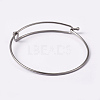 Tarnish Resistant Adjustable 304 Stainless Steel Expandable Bangle Making LS-BJEW-L604-09P-2