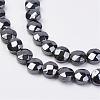 Non-magnetic Synthetic Hematite Beads Strands G-F396-11-4mm-1