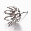 Non-Tarnish 201 Stainless Steel Stud Earring Settings LS-STAS-G073-64P-1