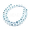 Handmade Evil Eye Lampwork Flat Round Bead Strands LAMP-L058-12mm-14-2