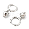 Brass Strawberry Hoop Earrings EJEW-M077-19P-01-2