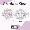 2Pcs Glass Hotfix Rhinestone DIY-GF0013-36A-2