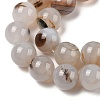 Natural Dendritic Agate Beads Strands G-A248-A07-07-4