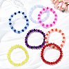 600Pcs 24 Colors Baking Paint Imitation Jade Glass Bead Strands DGLA-YW0001-29-4