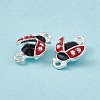 Alloy Jet Rhinestones Connector Charms FIND-A024-12S-4