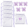 Satin Cloth Drawstring Pouches with Flower ST-CJ0048-001D-1