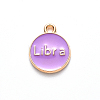 Alloy Enamel Pendants X-ENAM-S124-01B-01K-3