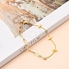 Brass Paperclip Chain & Curb Chain Bracelets BJEW-JB05500-5