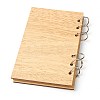 Wooden Wedding Guestbooks Notepad AJEW-H114-04-2