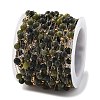 Natural Jade & 304 Stainless Steel Beads Link Chains CHS-K021-08A-08-2