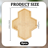 8Pcs Bamboo Saucer for Succulent Planter Pots AJEW-GO0005-41-2