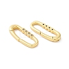 Brass Micro Pave Clear Cubic Zirconia Spring Gate Rings KK-S510-04G-3