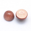 Synthetic Goldstone Cabochons G-P393-R24-6mm-2