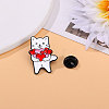 Valentine's Day Love Heart Cat Alloy Enamel Pins PW-WG31212-02-1