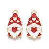 Christmas Alloy Enamel Pendants X-ENAM-T024-21A-G-1