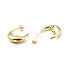 Rack Plating Brass Crescent Moon Stud Earrings for Women EJEW-G288-37G-2