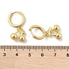 Brass Cherry Hoop Earrings EJEW-M077-19G-02-5