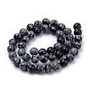 Natural Snowflake Obsidian Beads Strands X-G-S259-20-6mm-2