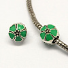 Alloy Enamel Flower Large Hole Style European Beads MPDL-R036-51A-1