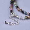 Natural Tourmaline Beaded Necklaces NJEW-K114-C-A15-3