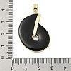 Disc Rack Plating Brass Micro Pave Cubic Zirconia Pendants KK-Z074-17G-4