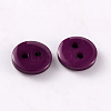 2-Hole Flat Round Resin Sewing Buttons for Costume Design BUTT-E119-14L-07-2