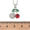 Brass & Cubic Zirconia Pendant Necklaces SA-CBA7E55-03P-02-5