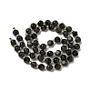 Natural Black Onyx(Dyed & Heated) Beads Strands G-K387-A03-01-4