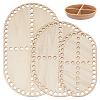 Wooden Crochet Basket Base TOOL-WH0051-16-1