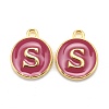 Golden Plated Alloy Enamel Charms ENAM-S118-08S-1