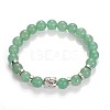 Buddha Head Gemstone Beaded Stretch Bracelets BJEW-JB01864-02-1