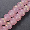 Transparent Spray Painted Glass Beads Strands GGLA-S058-001A-01-1