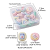 40Pcs 8 Styles Opaque Cute Cartoon Resin Cabochons CRES-YW0001-18-4