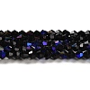 Opaque Solid Color Electroplate Glass Beads Strands EGLA-A039-P2mm-L17-1