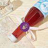 Brass Wax Seal Stamps with Rosewood Handle AJEW-WH0412-0185-5
