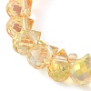 Electroplate Glass Beads Strands EGLA-D030-17J-3