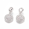 Brass Micro Pave Cubic Zirconia European Dangle Charms LS-ZIRC-E163-19P-2