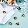 5Pcs Brass Rhinestone Cufflinks FIND-CY0001-63G-4