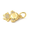 Brass Micro Pave Cubic Zirconia Pendants KK-U053-01G-01-2