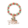 Christmas Theme Glass Seed Beads Stretch Ring Sets RJEW-TA00163-4
