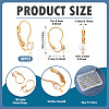 10Pcs Flat Round Brass Glass Leverback Earring Findings KK-TADJ0001-18-4