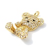 Rack Plating Brass Pave Cubic Zirconia Pendants KK-M282-40G-2