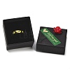 Kraft Paper Gift Boxes with Faux Rose Flower Outside for Ring CON-Z011-01B-01-4